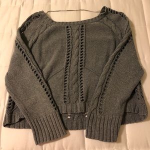 Gray Crop Sweater